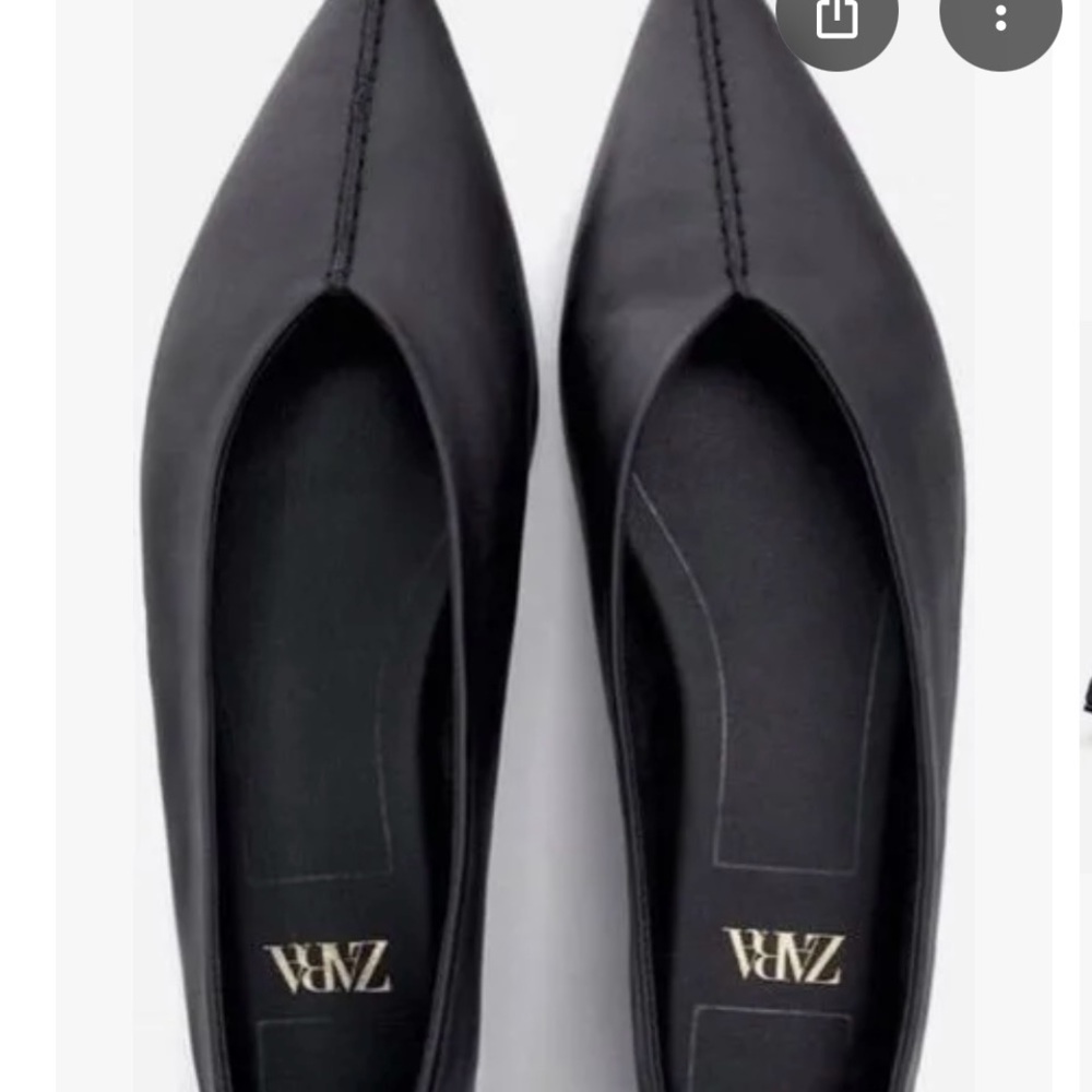 Zara Black Pointed Flats